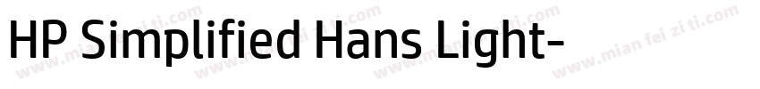 HP Simplified Hans Light字体转换